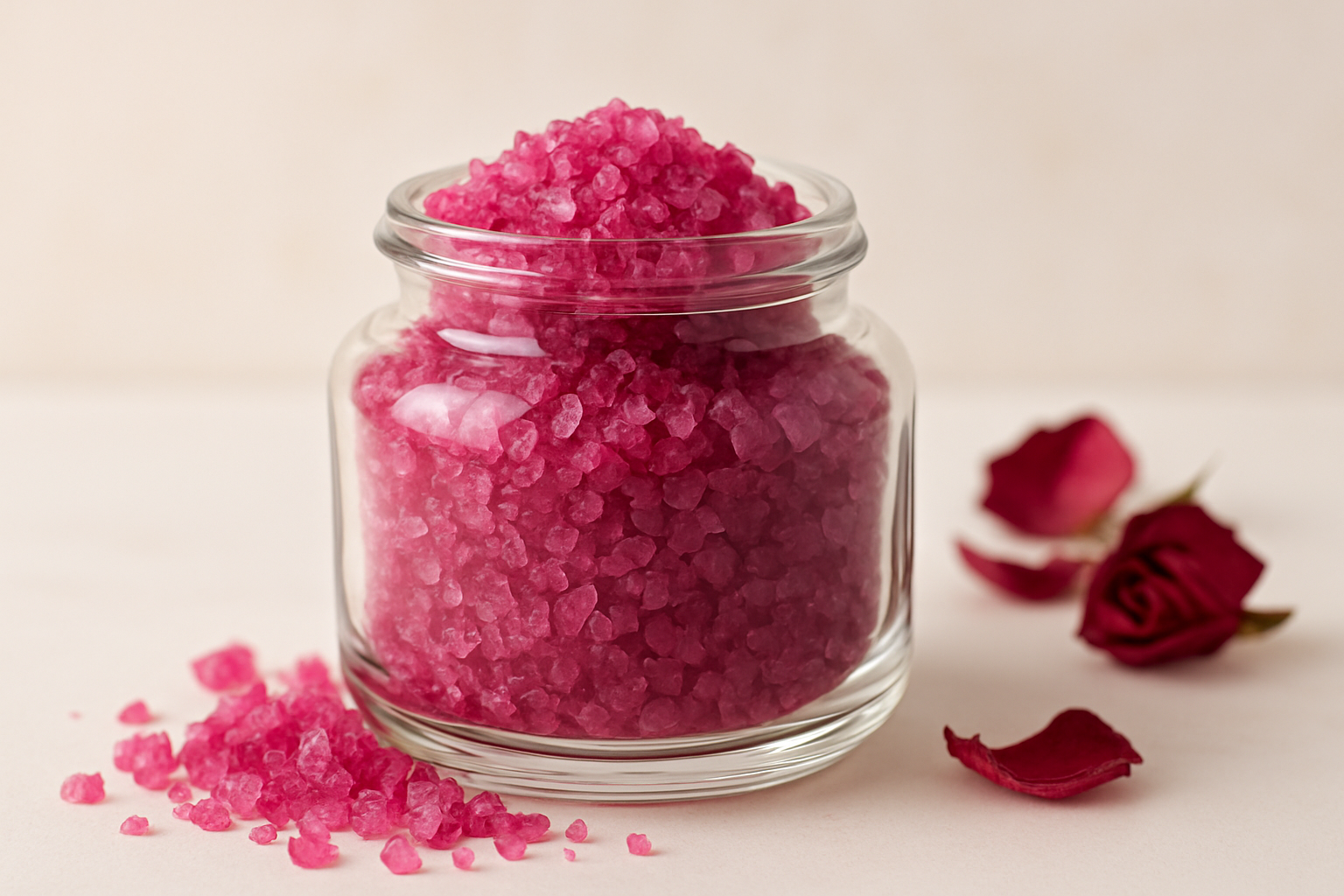 deep pink bath salt 